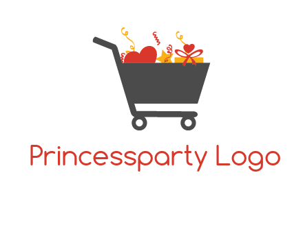 presents on shopping cart logo