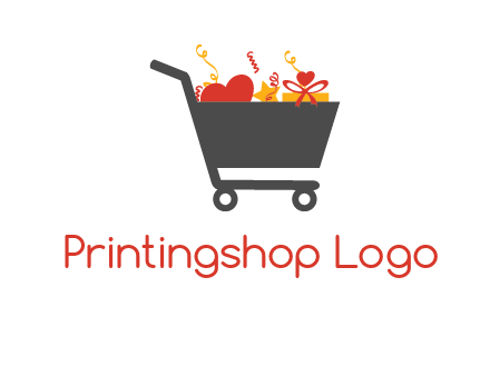 presents on shopping cart logo