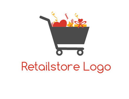 presents on shopping cart logo