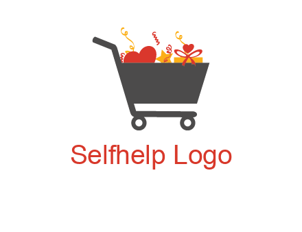 presents on shopping cart logo