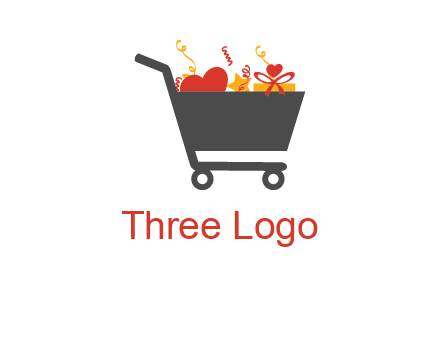 presents on shopping cart logo