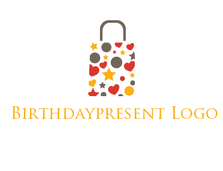 heart and circle shopping bag logo