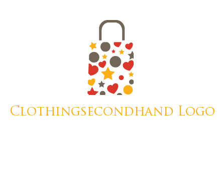 heart and circle shopping bag logo