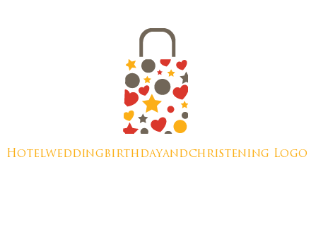 heart and circle shopping bag logo