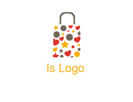 heart and circle shopping bag logo