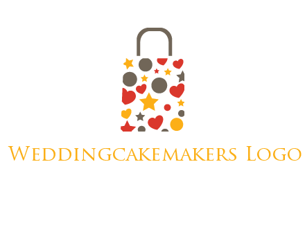 heart and circle shopping bag logo