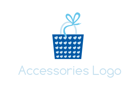 hearts gift box with ribbons logo