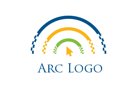 digital line and mouse cursor logo