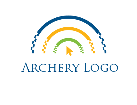 digital line and mouse cursor logo