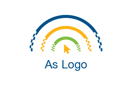 digital line and mouse cursor logo