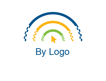 digital line and mouse cursor logo