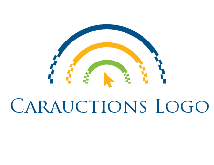digital line and mouse cursor logo