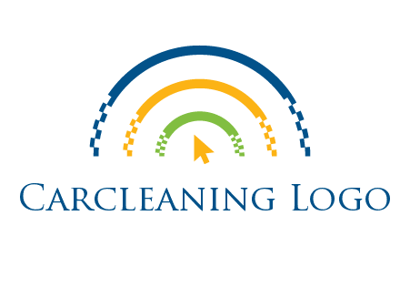 digital line and mouse cursor logo