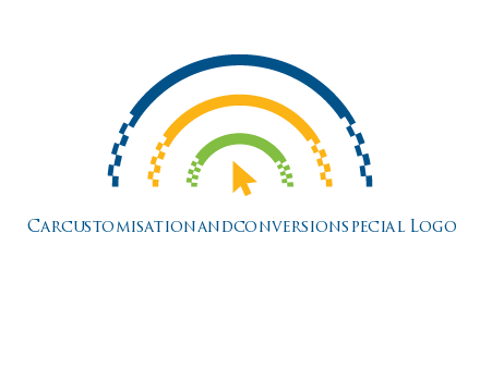 digital line and mouse cursor logo