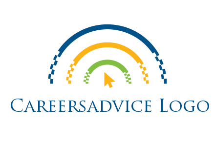digital line and mouse cursor logo