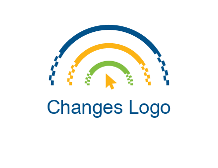 digital line and mouse cursor logo