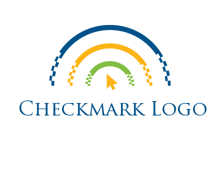 digital line and mouse cursor logo