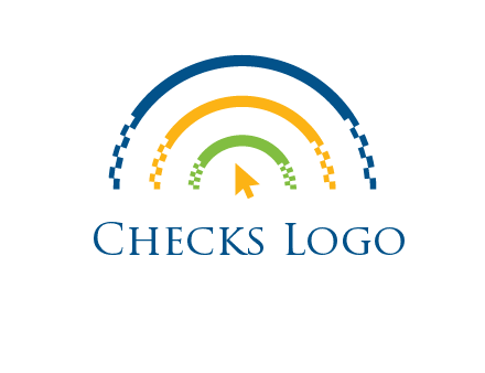 digital line and mouse cursor logo