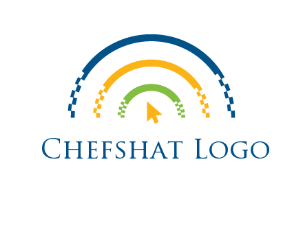 digital line and mouse cursor logo