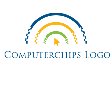 digital line and mouse cursor logo