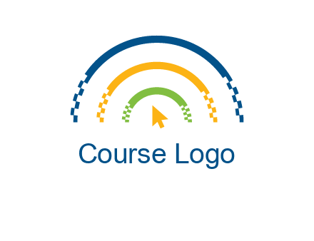 digital line and mouse cursor logo