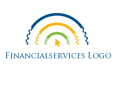 digital line and mouse cursor logo