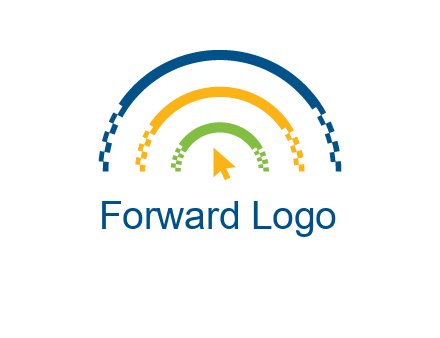 digital line and mouse cursor logo