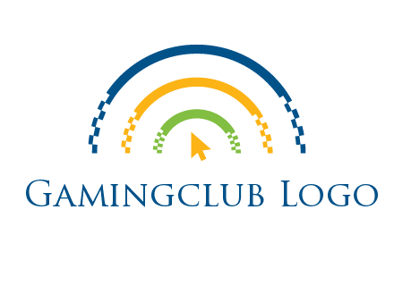 digital line and mouse cursor logo