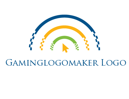 digital line and mouse cursor logo