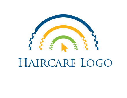 digital line and mouse cursor logo