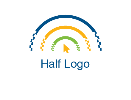 digital line and mouse cursor logo