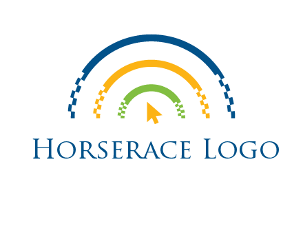 digital line and mouse cursor logo