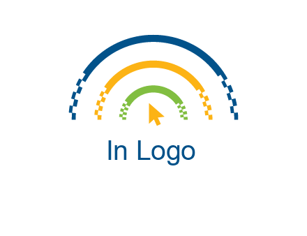 digital line and mouse cursor logo