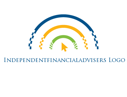 digital line and mouse cursor logo