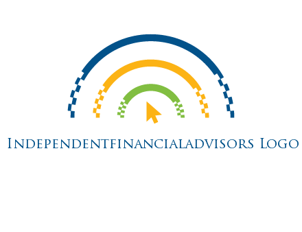 digital line and mouse cursor logo