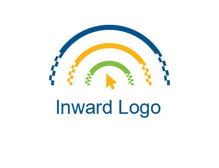 digital line and mouse cursor logo