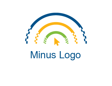 digital line and mouse cursor logo