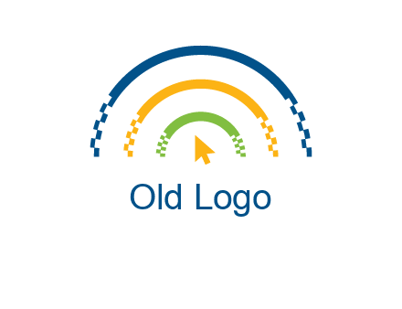 digital line and mouse cursor logo