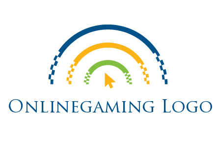 digital line and mouse cursor logo