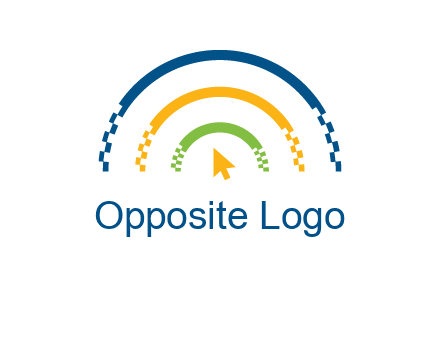 digital line and mouse cursor logo
