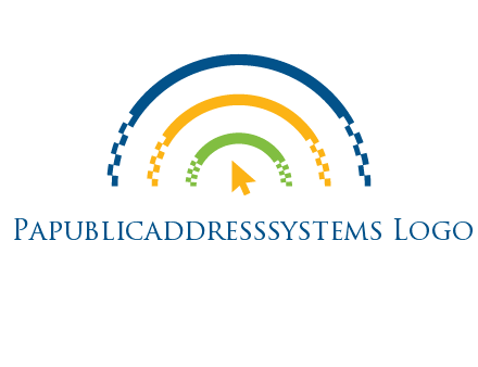 digital line and mouse cursor logo