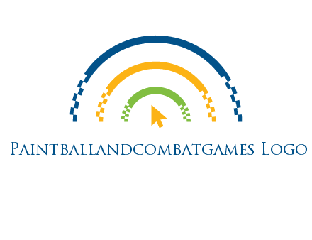 digital line and mouse cursor logo