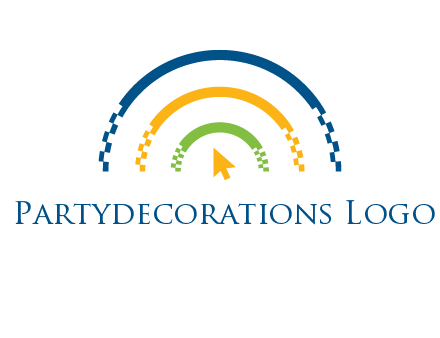 digital line and mouse cursor logo