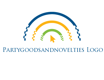 digital line and mouse cursor logo