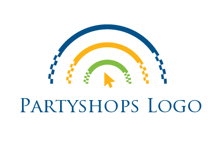 digital line and mouse cursor logo