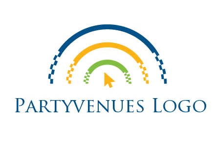 digital line and mouse cursor logo