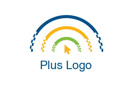 digital line and mouse cursor logo