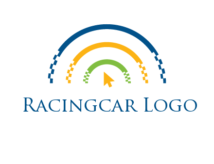digital line and mouse cursor logo