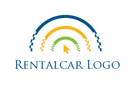 digital line and mouse cursor logo