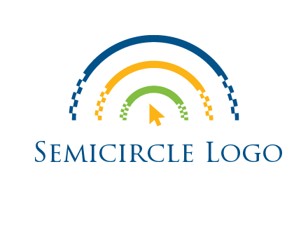 digital line and mouse cursor logo